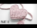 Makramowa torebka serce DIY tutorial Part 2 || Macrame heart bag
