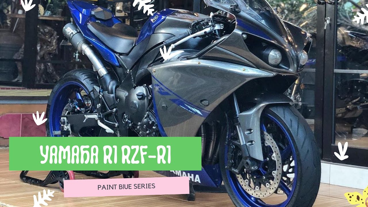 Superbike Yamaha R1 YZF-R1 1000cc Paint Blue Race Series! - YouTube