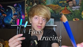 ASMR Drawing On Your Face (Mouth Sounds, Face Tracing)