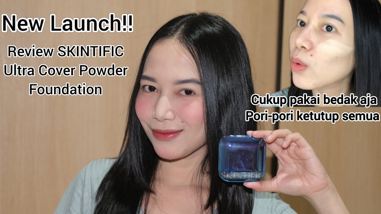 REVIEW SKINTIFIC ULTRA COVER POWDER FOUNDATION | FULL COVERAGE & RINGAN DI WAJAH