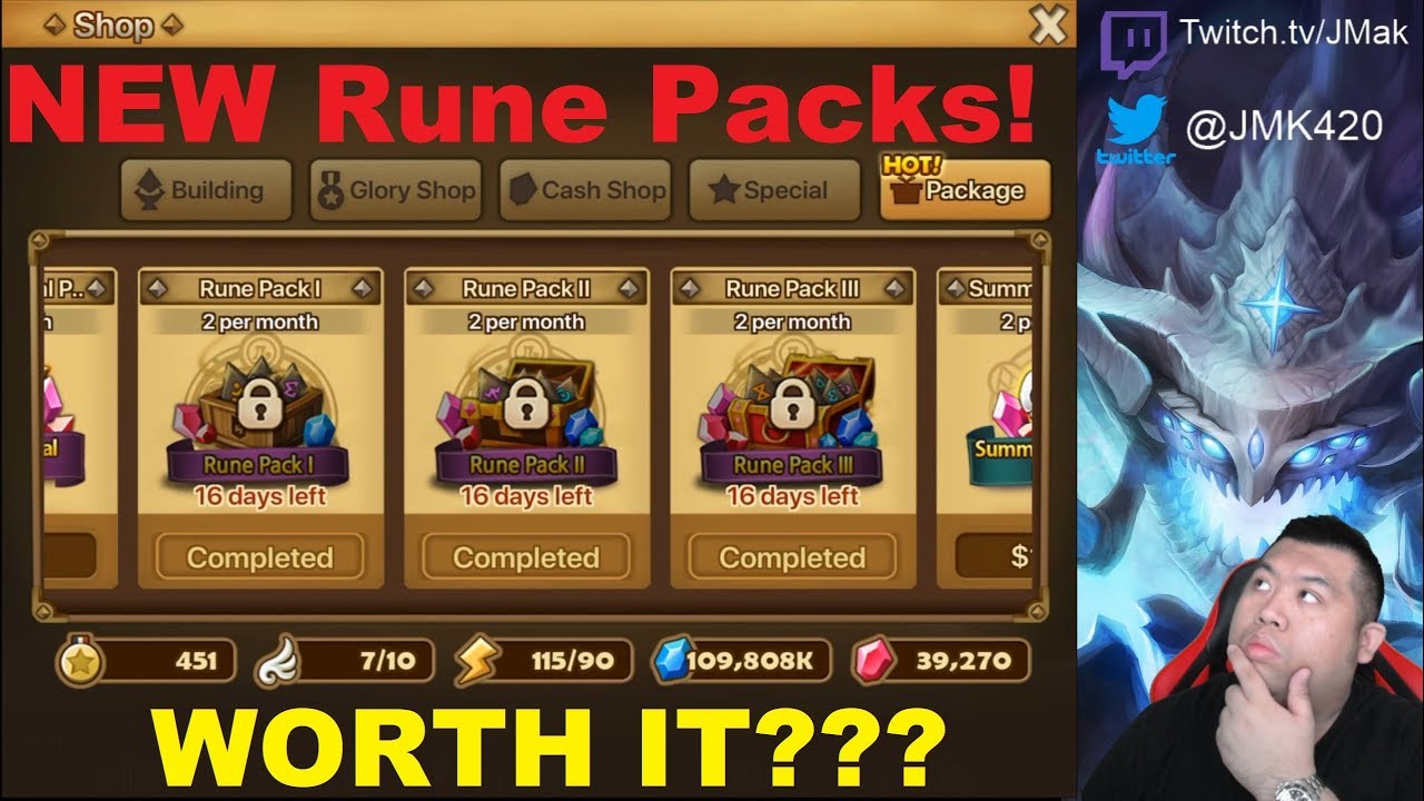 [Summoners War] NEW RUNE PACKS! Are they WORTH IT? - YouTube