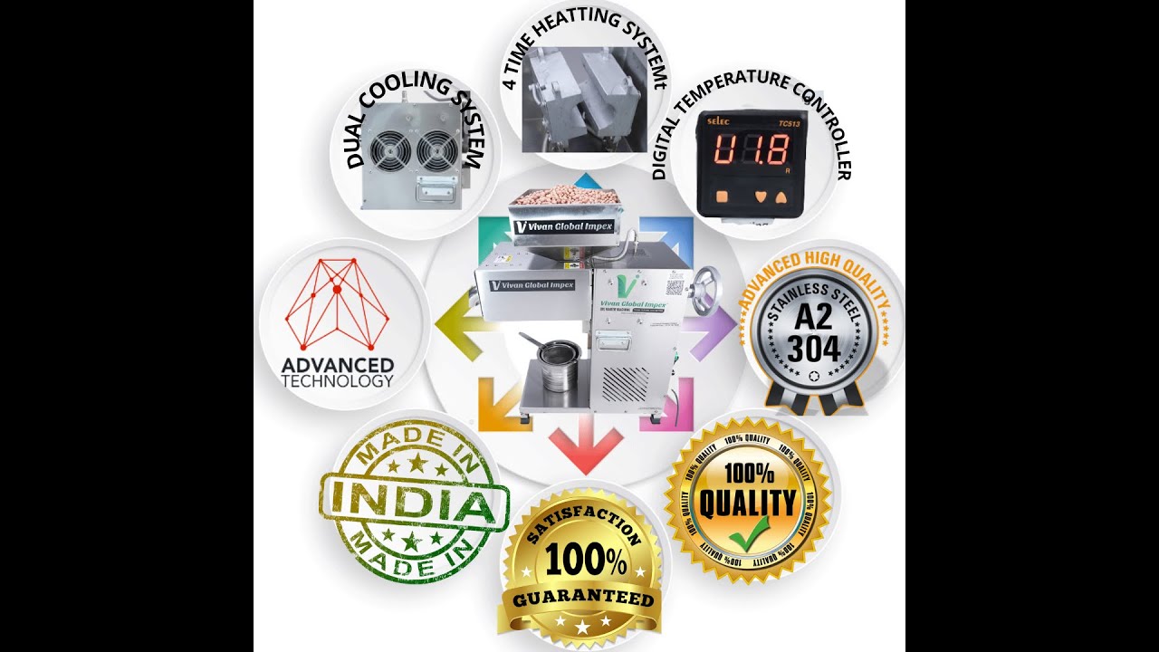 Multi Seed Mega Chekku |Mustard Oil Expeller For New Business Idea 55kg/Hrs (Indian Machine)