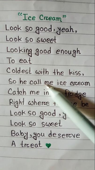 Blackpink ~ Ice Cream 🍦With Selena Gomez #lyrics #shorts