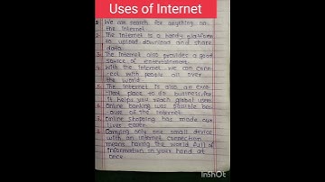 10 lines Essay on Uses of internet