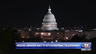 Missouri lawmakers react to vote on reopening the federal government