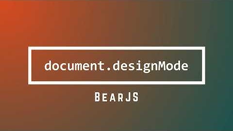 document.designMode