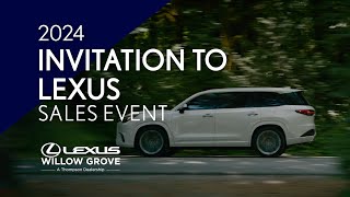 2024 Invitation to Lexus Sales Event | Thompson Lexus Willow Grove