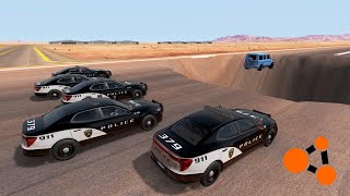 POLICE CHASE vs GIANT PIT┃BeamNG.drive screenshot 3
