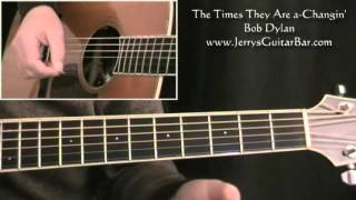 How To Play Bob Dylan The Times They Are a-Changin' (full lesson) chords