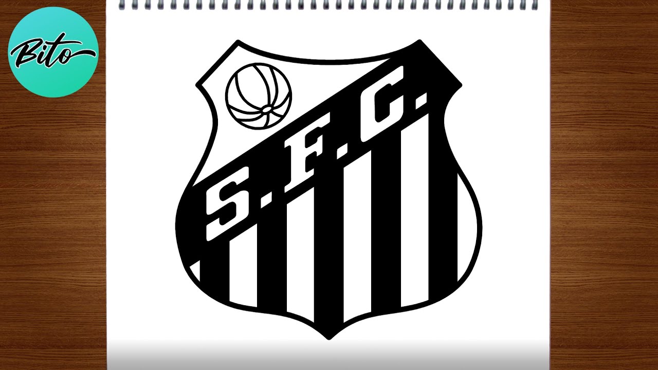 Como desenhar o escudo do SANTOS Futebol Clube - YouTube