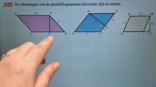 H3 Oppervlakte En Omtrek Parallellogram