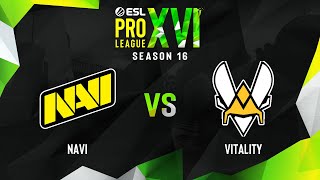 NaVi vs Vitality | Карта 3 Overpass | ESL Pro League Season 16 - Group A