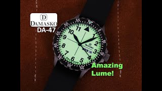 AMAZING LUME! - The Damasko DA47 Pilot Watch (Full Review)