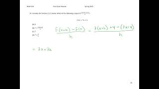 Math 104 final exam review problem 19