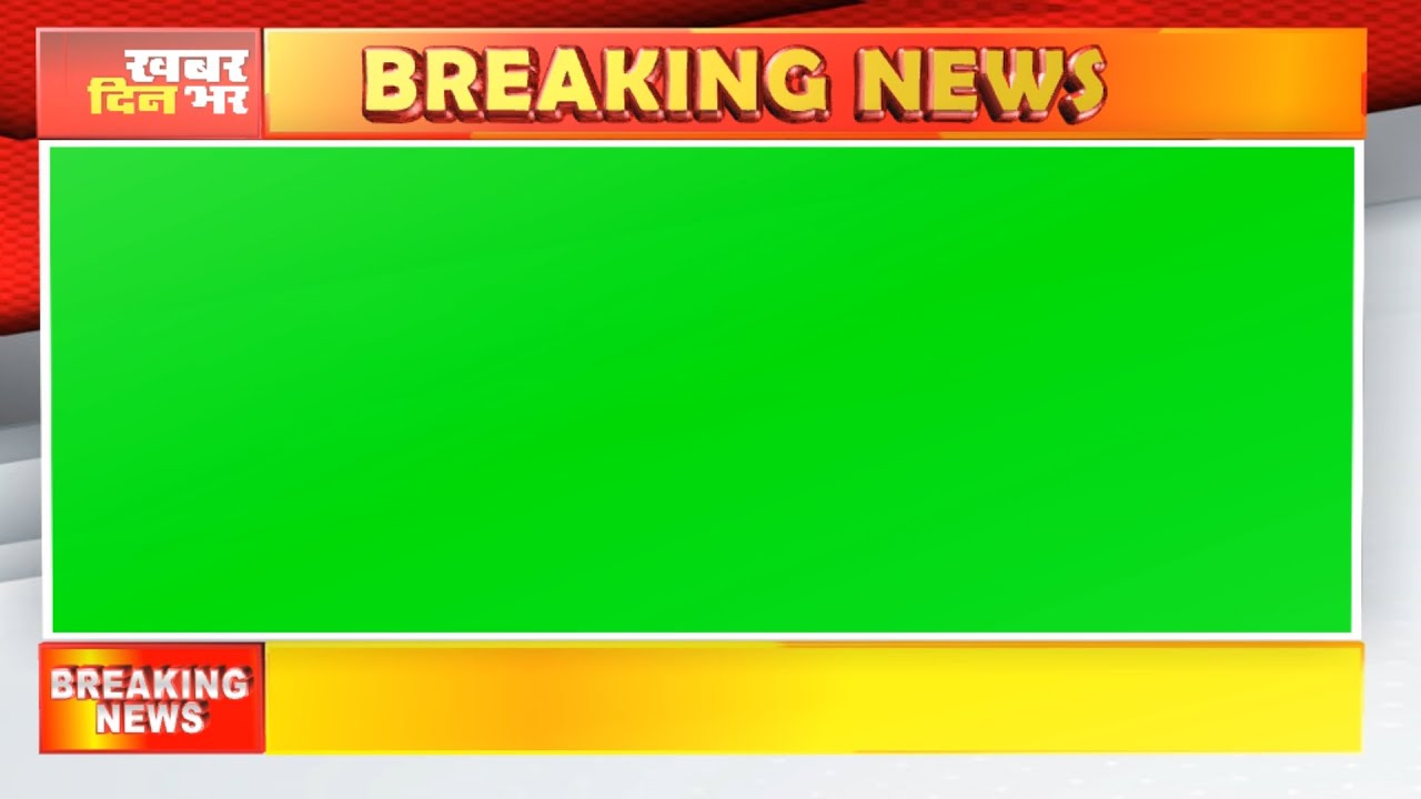 Green screen breaking news template video