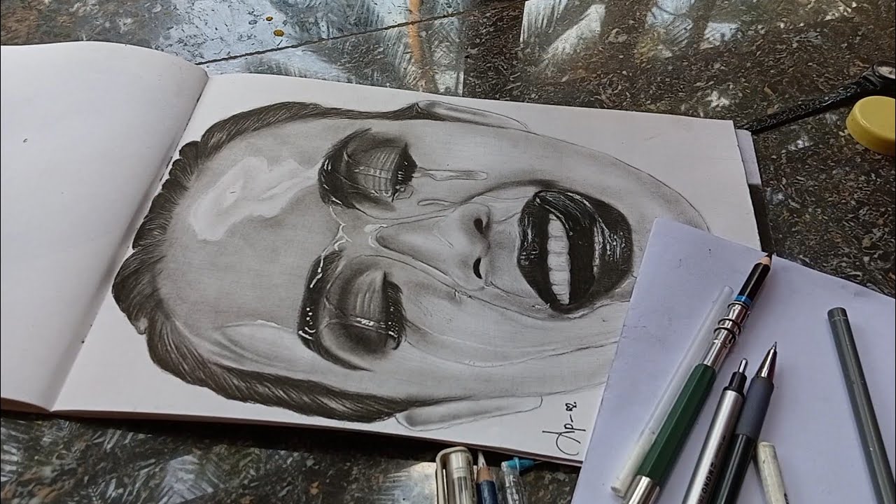 Drawing wet face portrait || tutorial for beginners || Ap Art Attack ...
