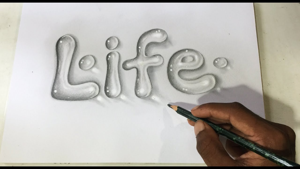 How to draw a water drop letters,easy drawing step by step. YouTube