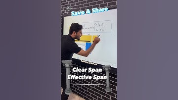 Clear span & Effective span || YAHYA SIR || #span #home #concrete #construction