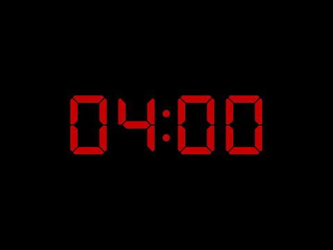 4 Minute Ticking Countdown Timer With Alarm. Digital LED Style.