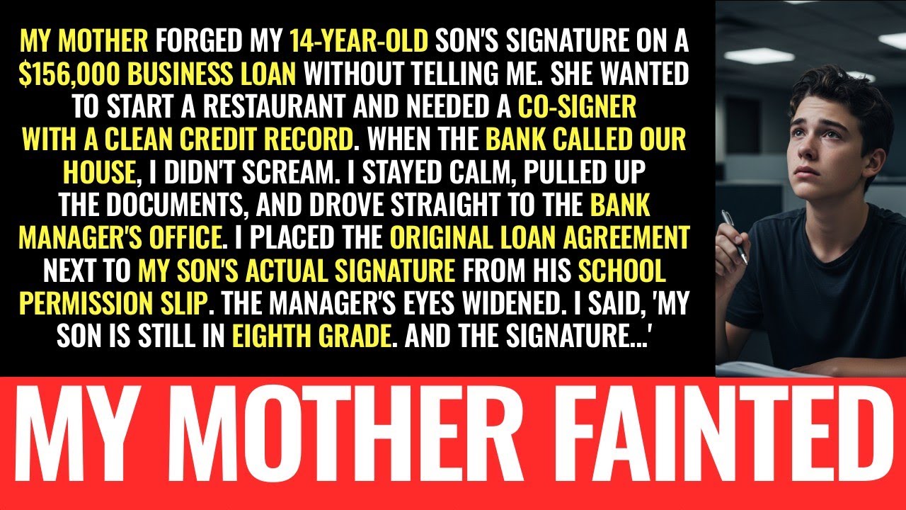 My mother FORGED my 14-year-old's SIGNATURE on a $156,000 business loan