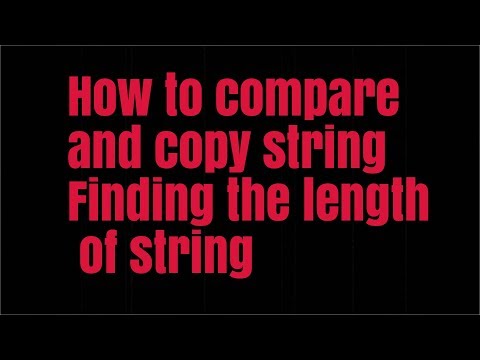 Function strcmp(), strlen() and strcpy();   Working and syntax
