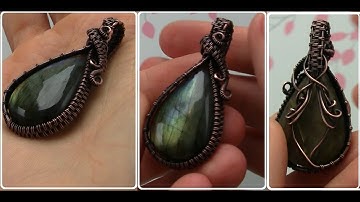 Wire Wrapped Cabochon Undrilled Stone Pendant Tutorial Demo