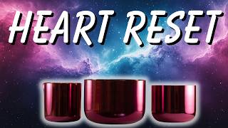A# Major Heart Reset | Healing Rose Crystal Singing Bowl Set (No Talking)