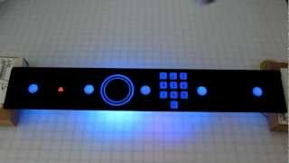 USB Capacitive Touch Interface with Dead Front Glass Overlay, Selective Lighting, and RFID