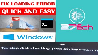 To Skip Disk Checking Press Any Key | FAST EASY FIX! (2023)