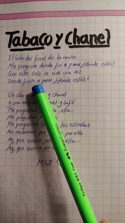 Tabaco y Chanel - bacilos #bacilos #tabacoychanel #clasicos #letrasdecanciones #fyp #foryoupage❤️❤️