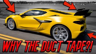 Chevy USED Duct Tape to hold up the Corvette C8 ZR1 on the track!