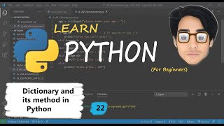 Python Tutorial for beginners [Hindi] -22 || Dictionary & methods in python | python programming