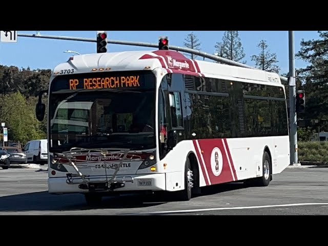 ⁴ᴷ⁶⁰ Stanford Marguerite 2012 Van Hool A300L #3703 on Route RP - YouTube stanford-marguerite-2012-van-hool-a300l-3703-on-route-rp-youtube