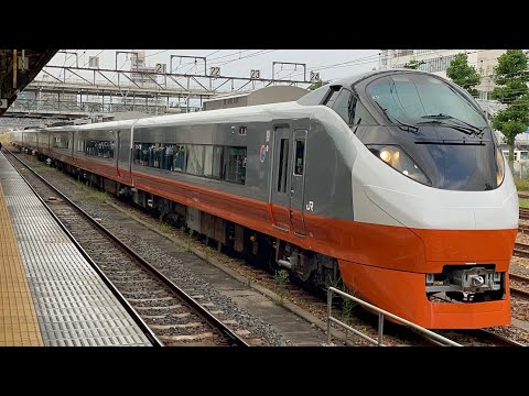 遂に全色揃った！【E657系K3編成  KY出場回送】E657系ｶﾂK3編成（フレッシュひたち色リバイバル塗装・橙色）が宇都宮駅に到着停車〜非常警笛を鳴らして発車（回8126M）2023.9.27