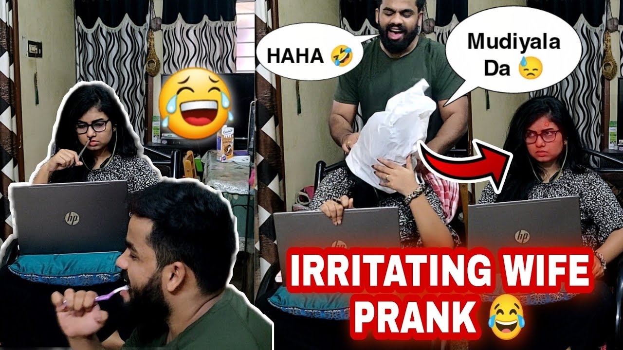IRRITATING PRANK ON WIFE 😂 | Prank Went Wrong ☹️ | Prank On Wife | Tamil Couple Prank | Tamil Pranks