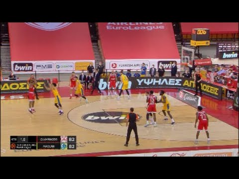 Ολυμπιακός - Μακάμπι Τελ Αβίβ 85-82 4η Αγ. Euroleague Το buzzer beater του Χάρισον. (16/10/2020)