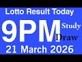 Lotto Result Today 9pm Draw March 21, 2026 Swertres Ez2  PCSO LIVE