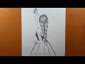 Comment dessiner le dos dune fille  dessin facile  esquisse au crayon pour dbutant   dessin