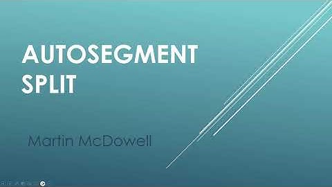 Autosegment Split: Maternal or Paternal Sorting