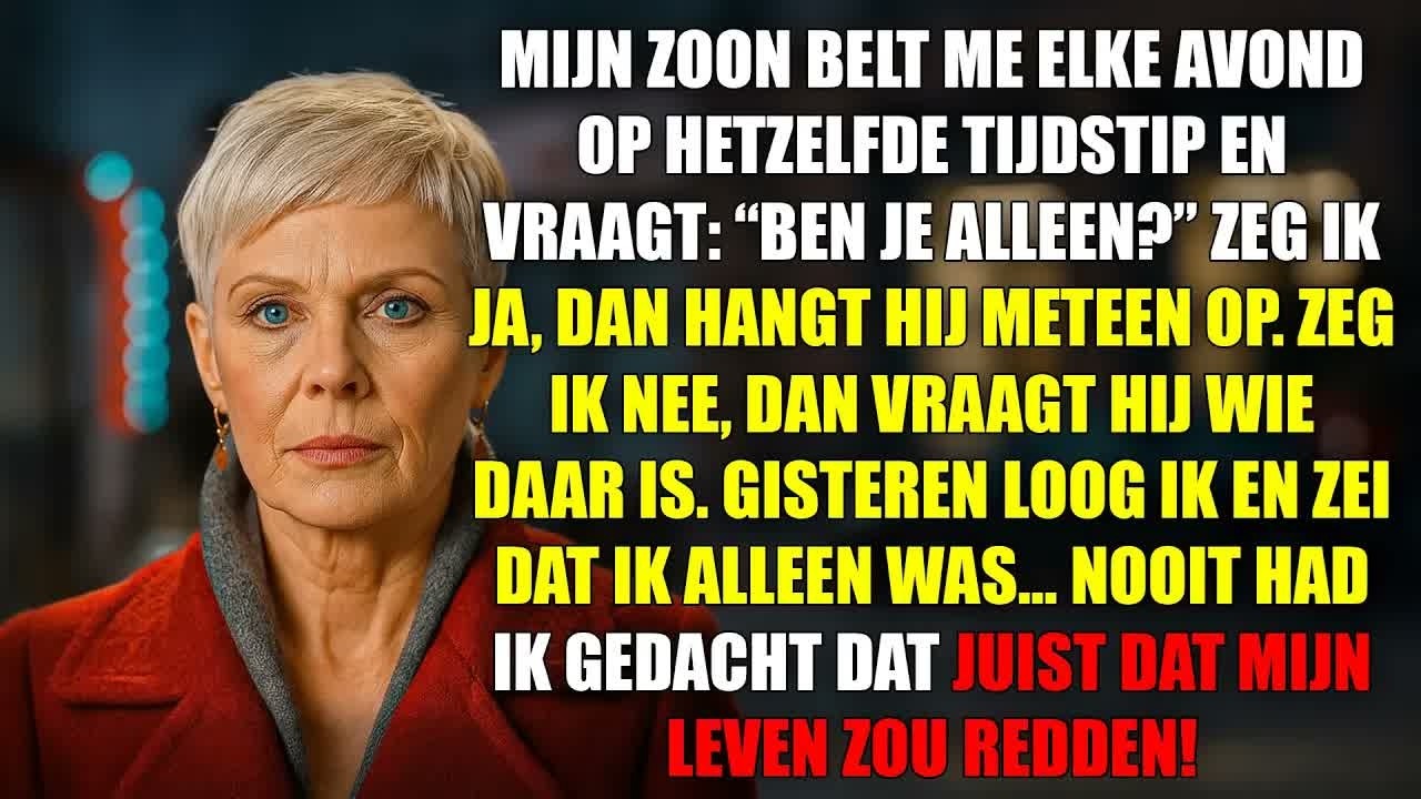 😱 Mijn zoon belt me elke avond en vraagt of ik alleen ben… Gisteren loog ik, en dat redde mijn leven!