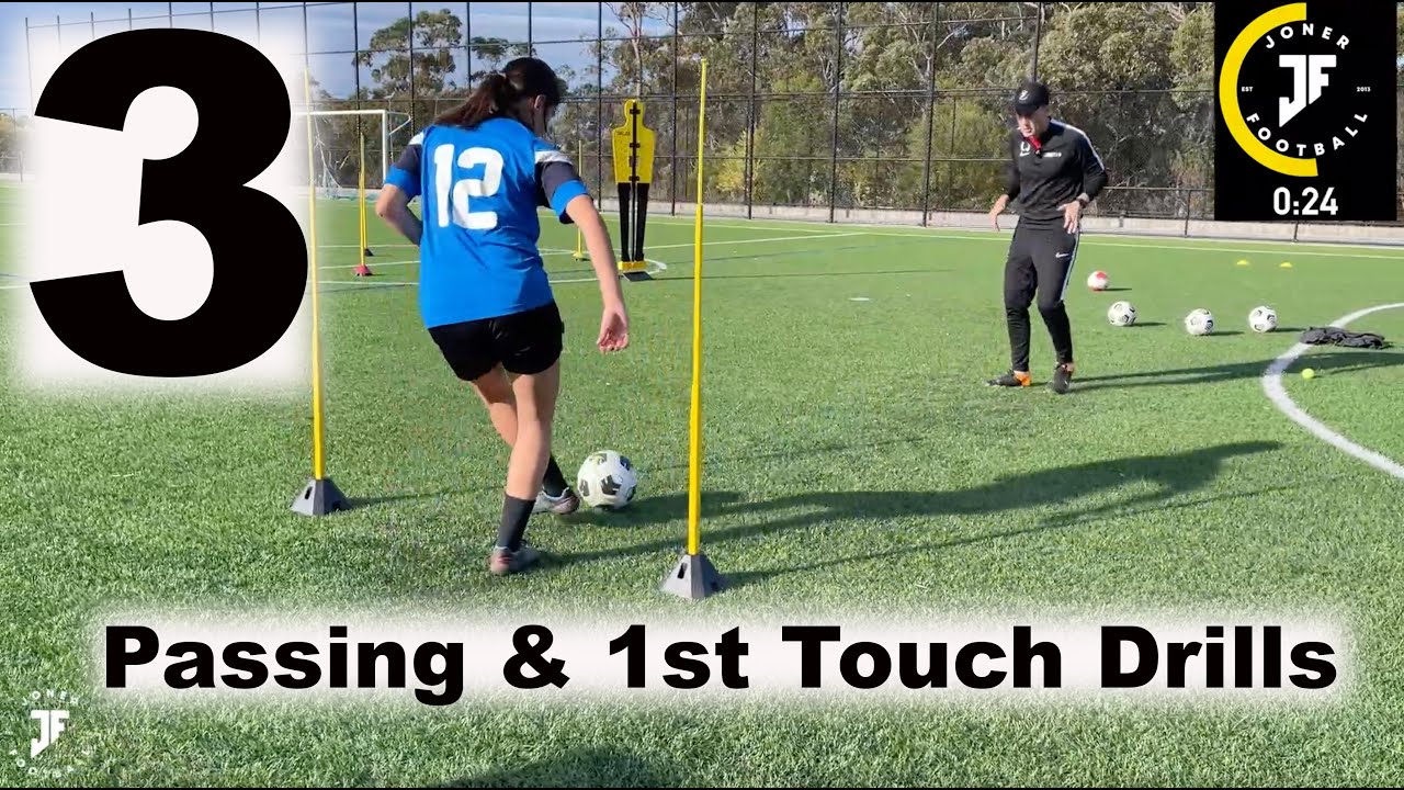 3 Passing & First Touch Drills Joner Football YouTube