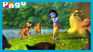 The Day Krishna Conquered Kaliya!🐍✨| Little Krishna🪈| Cartoon Stories in English💙| @PogoChannel​