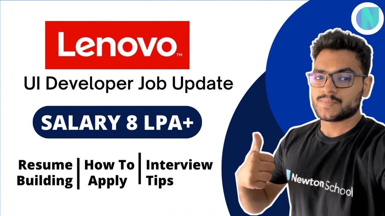 Lenovo Hiring For UI Developer (Fresher) 🔥 Salary 8 LPA+ 