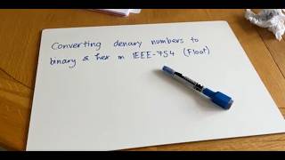 How to convert a denary number to binary and hexadecimal in the IEEE-754 format