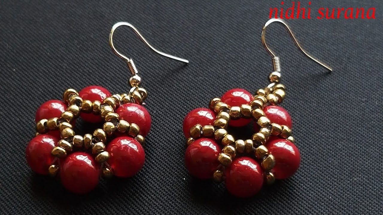 ⚜️Simple Earrings ⚜️Beaded Earrings (0143) - YouTube