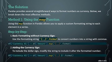 Convert Numbers to Currency Format in Pandas: Simple Methods Explained