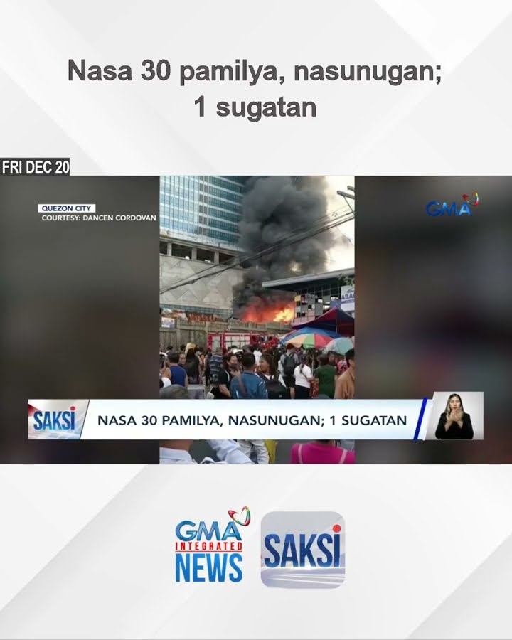 Nasa 30 pamilya, nasunugan; 1 sugatan | Saksi