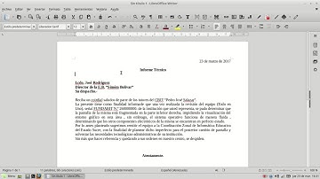 Tutorial LibreOffice Writer| Realizar informe técnico