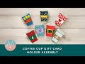 Paper Coffee Cup Gift Card Holder Assembly