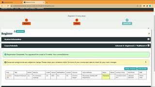 06 Finalize Registration: Review Selected Classes